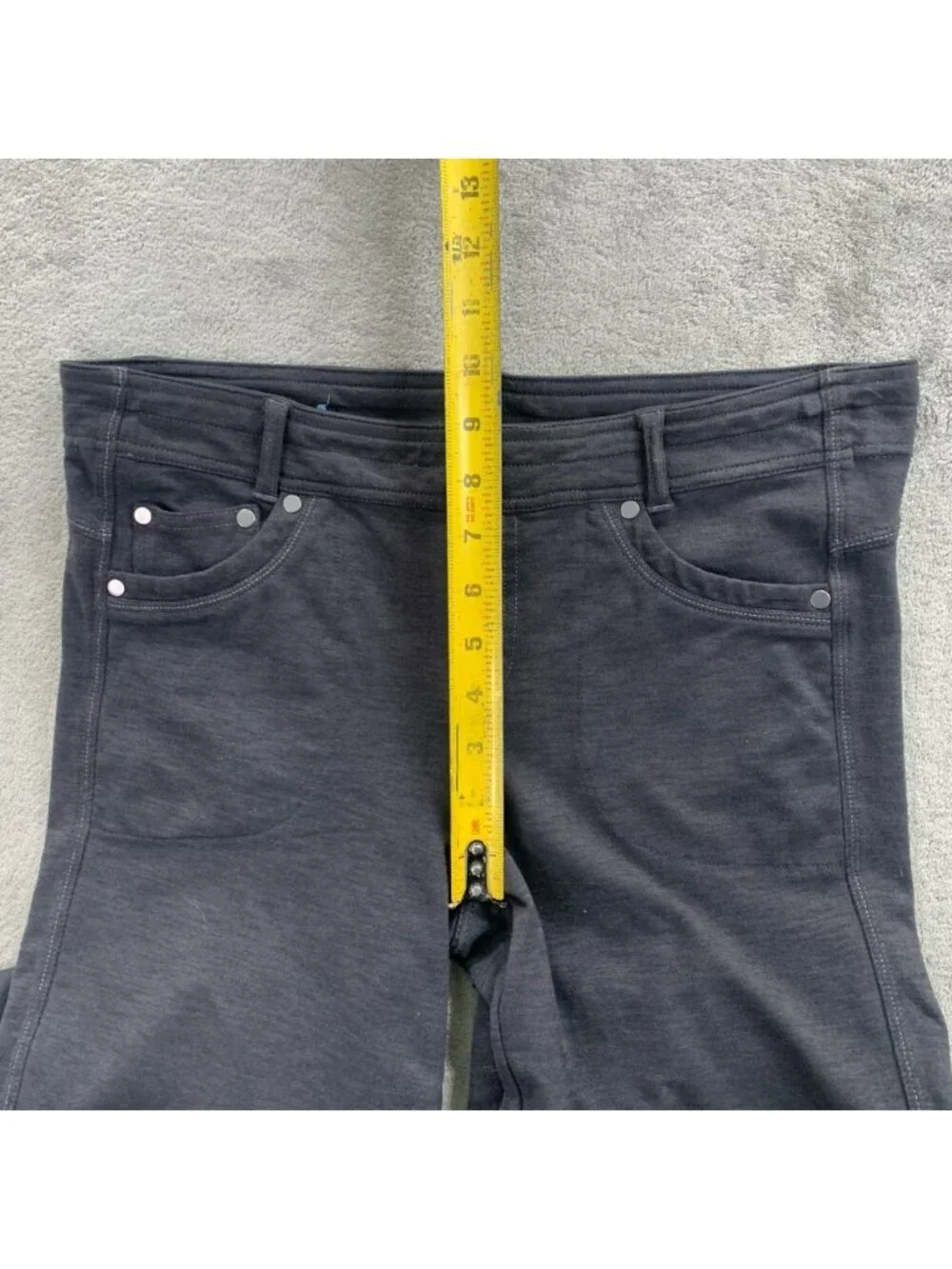 Kuhl Mova Capri Pants Size 10 Heather Gray Hiking Outdoor Gorpcore Stretch *FLAW
